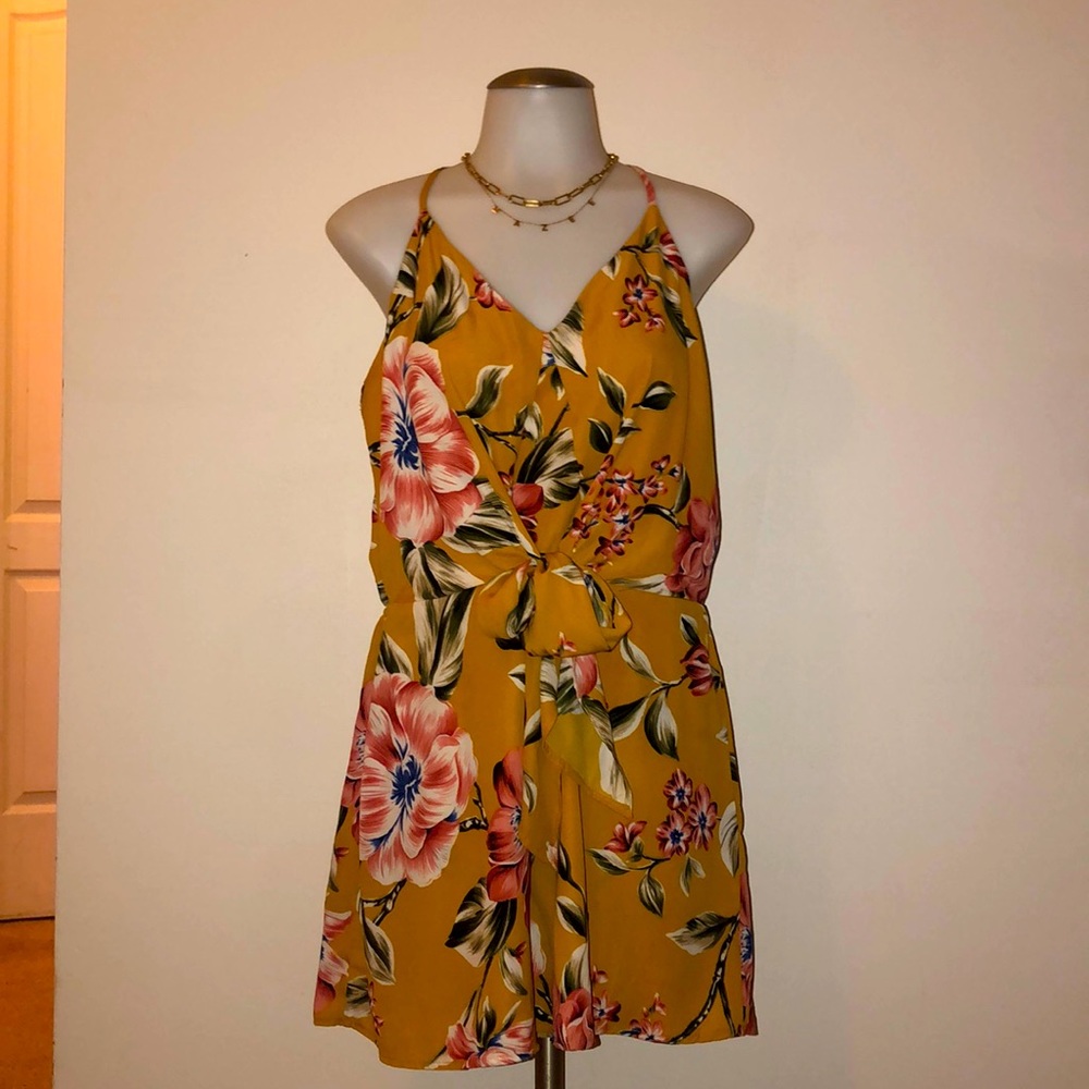 Yellow Floral Romper